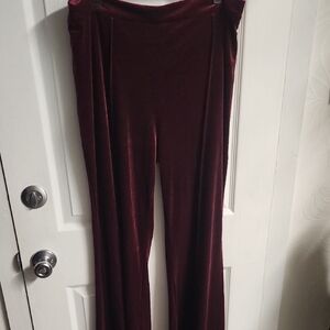 HOLIDAY Burgundy Velvet Pants
